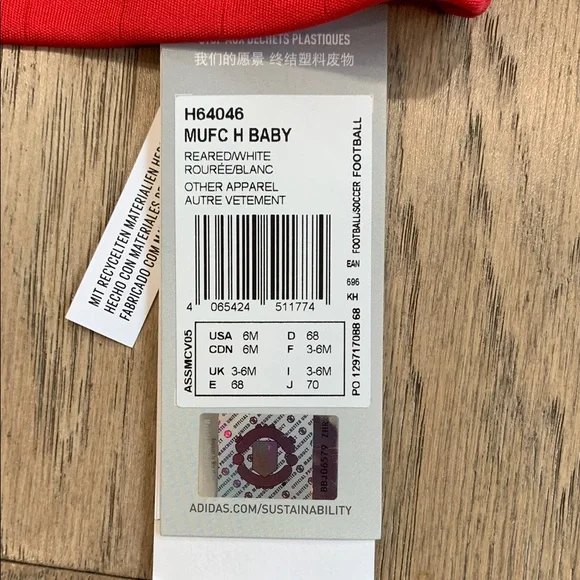 NWT adidas Manchester United 2022/2023 Home Team Outfit 6M - Picture 3 of 6